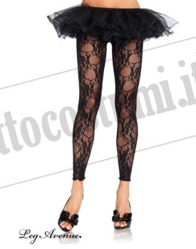 Leggings Floral Lace Footless Tights